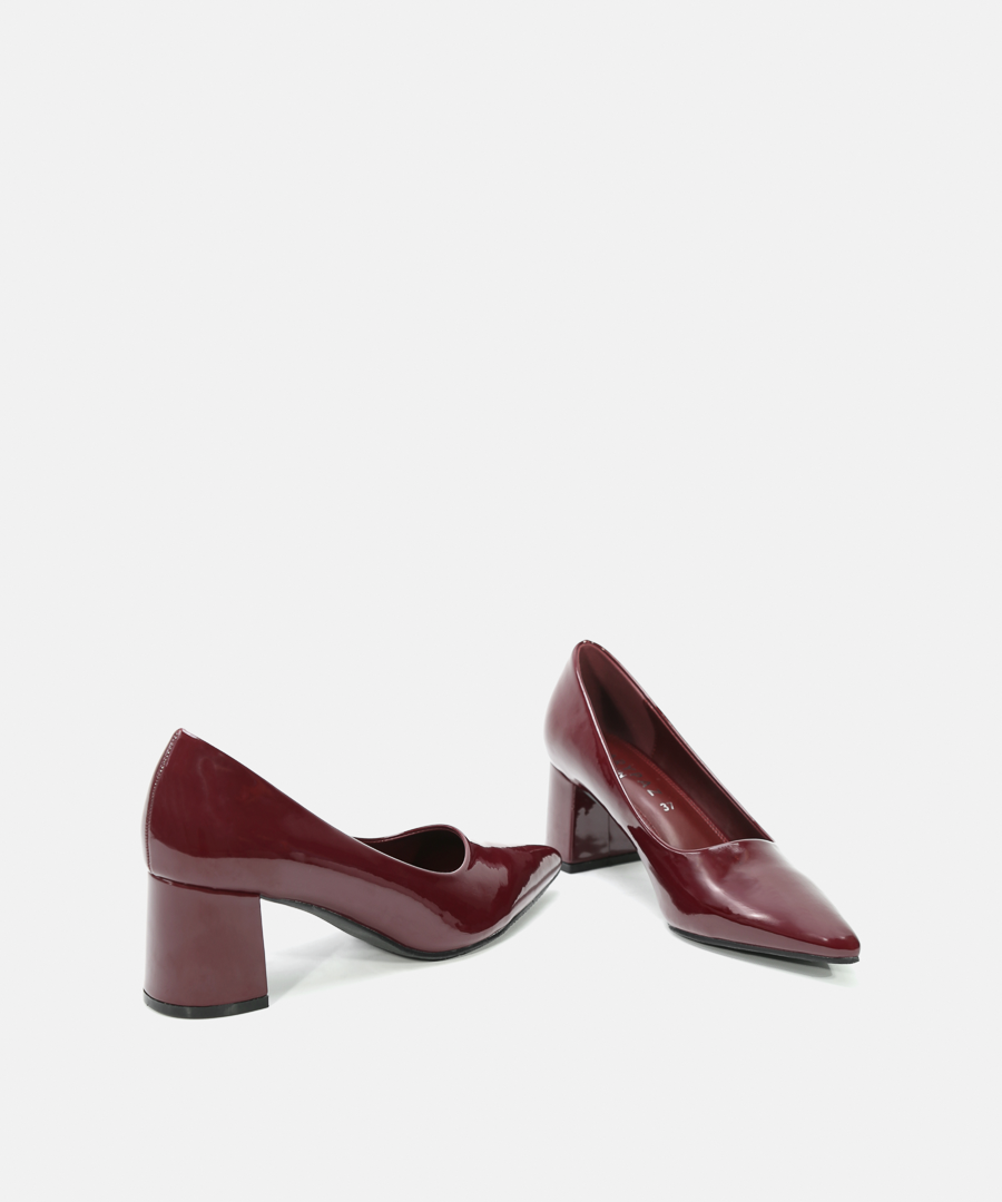 Zapatos tacón salón charol image number null